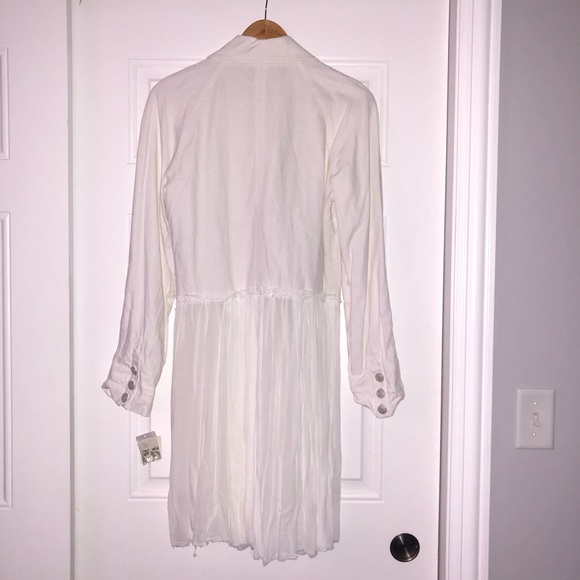 SOLD! Free People Flutterby White Trench Coat - Picture 3 of 3